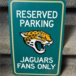 NFL Jaguars Reserved Parking Sign - Green and Gold